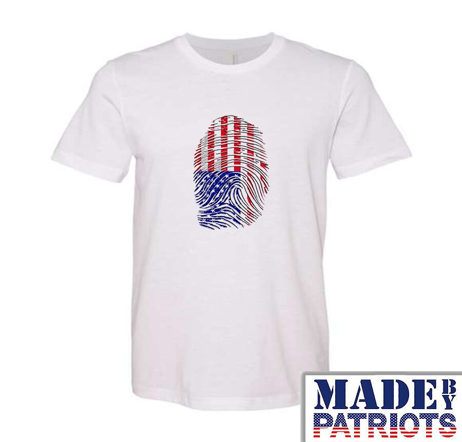 1 USA Fingerprint Short Sleeve Shirt Unisex