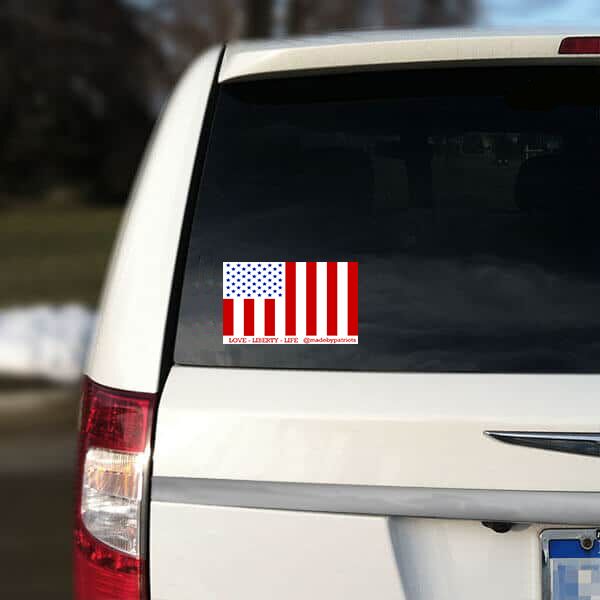 1 U.S.A. Civil Peace Flag Sticker 5" x 3" Decal